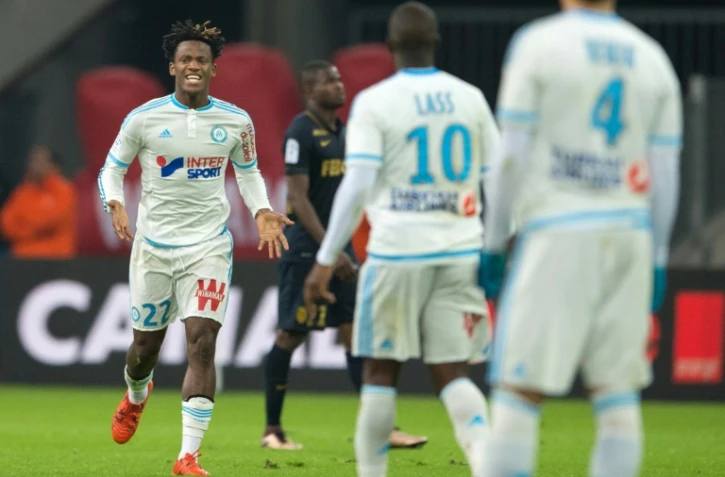L'attaquant de l'OM Michy Batshuayi, buteur face à Monaco, le 29 novembre 2015 au Vélodrome