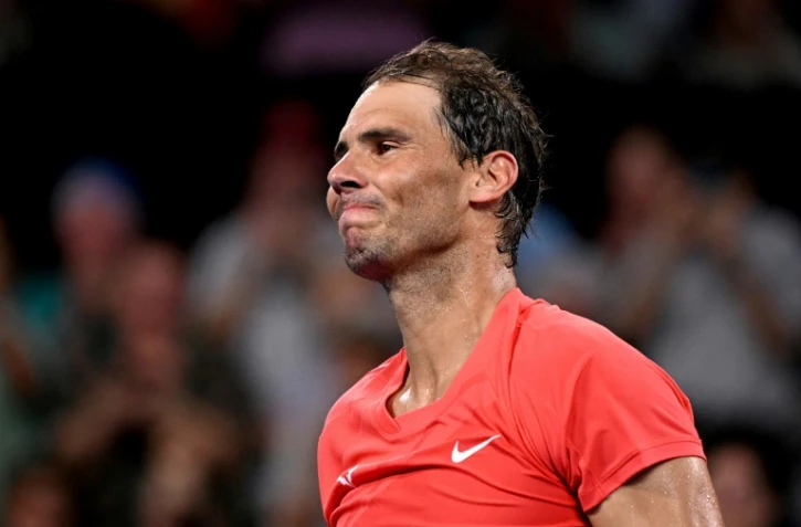 L'Espagnol Rafael Nadal lors du tournoi de Brisbane, le 4 janvier 2024
