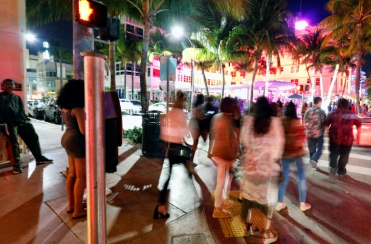 Des étudiants en "Spring break", à Miami Beach (Floride) le 22 mars 2019