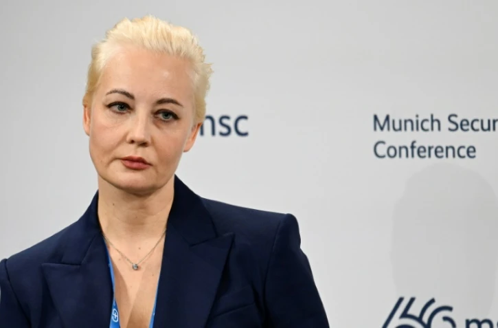 Ioulia Navalnaïa, l'épouse de l'opposant russe Alexeï Navalny, décédé le 16 février, lors d'une conférence sur la sécurité à Munich, le 16 février 2024
