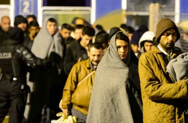 Des migrants arrivent à Sentilj le 4 novembre 2015