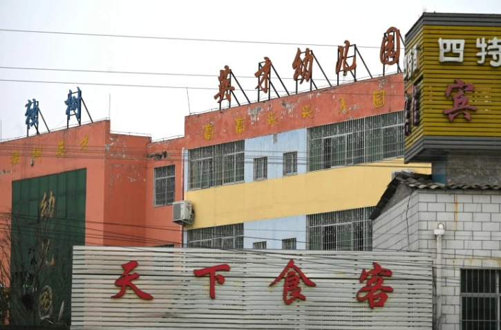 L'école Yingcai, à Yanshanpu, dans le centre de la Chine, le 21 janvier 2024, au lendemain d'un incendie qui a causé la mort de 13 élèves