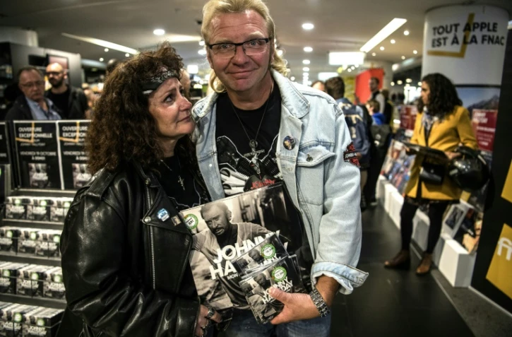Mise en vente à minuit de l'album posthume de Johnny Hallyday à la FNAC des Champs-Elysées à Paris, le 19 octobre 2018