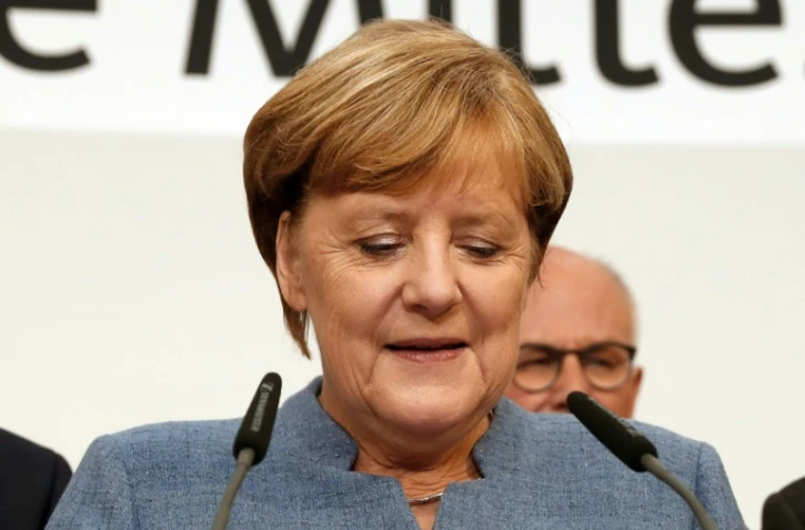 La chancelière allemande Angela Merkel à Berlin, le 24 septembre 2017