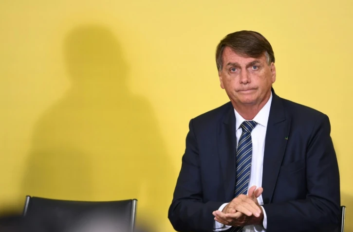 Le président brésilien Jair Bolsonaro, le 25 mars 2022 à Brasilia