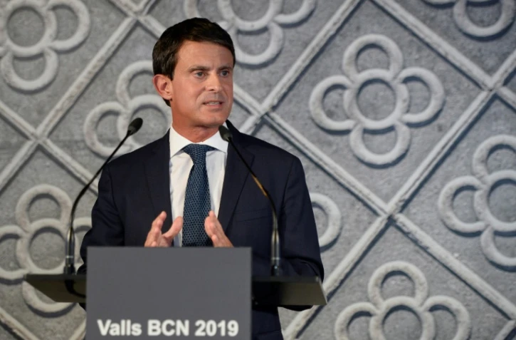 L'ancien Premier ministre français, Manuel Valls, annonce sa candidature à la mairie de Barcelone le 25 septembre 2018 à Barcelone