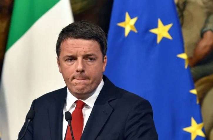 Matteo Renzi lors d'une conférence de presse au Palazzo Chigi à Rome, le 28 novembre