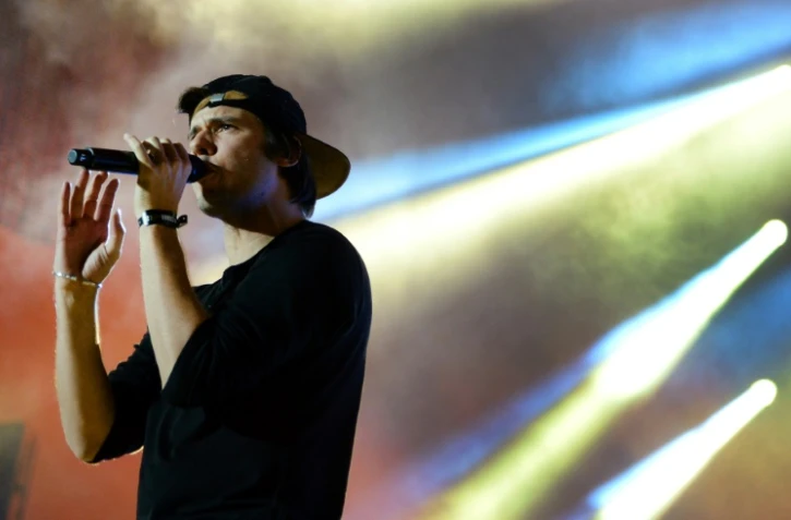 Le chanteur Orelsan au Stade de France, le 28 septembre 2013