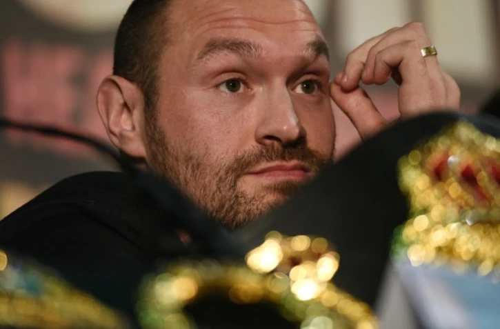Le boxeur britannique Tyson Fury, le 27 avril 2016 à Manchester