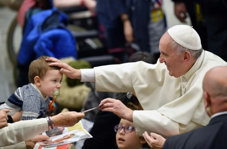 Le pape François à l'hôpital pédiatrique Bambin Gesu à Rome, le 15 décembre 2016