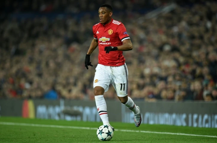 L'attaquant français de Manchester United Anthony Martial lors du match de Ligue des champions contre Benfica, le 31 octobre 2017 à Manchester