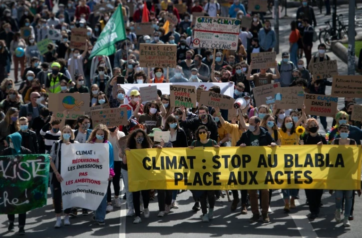 Manifestation Ă Nantes pour une "vraie loi climat", le 28 mars 2021