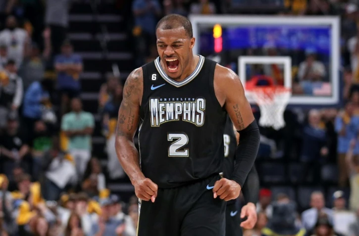 Xavier Tillman, des Memphis Grizzlies, au cours du match N.2 du 1er tour des play-offs de NBA contre les LA Lakers le 19 avril 2023 au FedExForum à Memphis, Tennessee