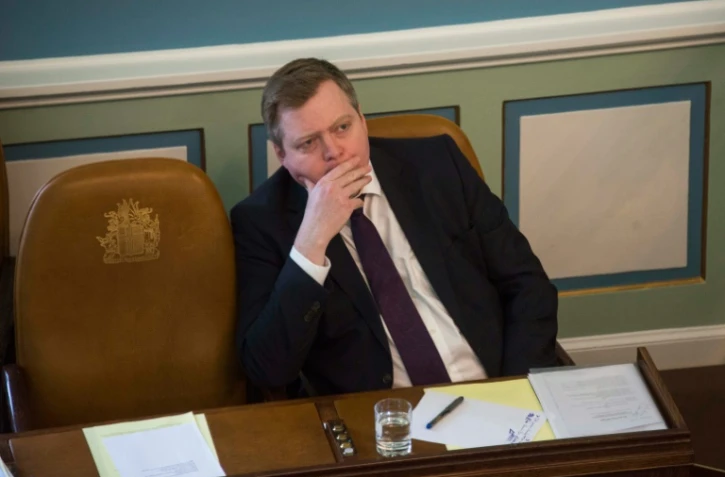 -Le Premier ministre Sigmundur David Gunnlaugsson, ici au Parlement à Reykjavik, le 4 avril 2016
