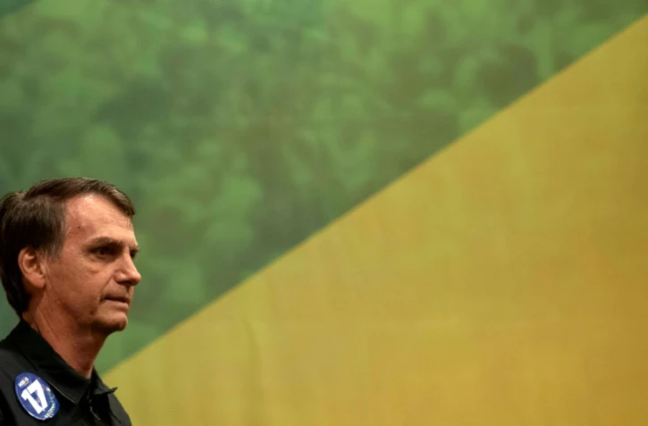 Le candidat à la présidentielle brésilienne Jair Bolsonaro, à Rio de Janeiro, le 11 octobre 2018