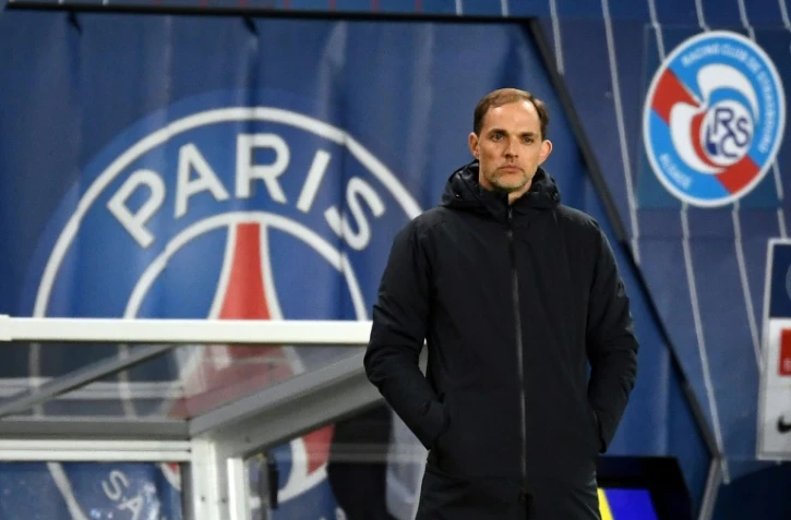 L'entraîneur du Paris-SG, Thomas Tuchel, lors du match de Ligue 1 face à Strasbourg, au Parc des Princes, le 7 avril 2019