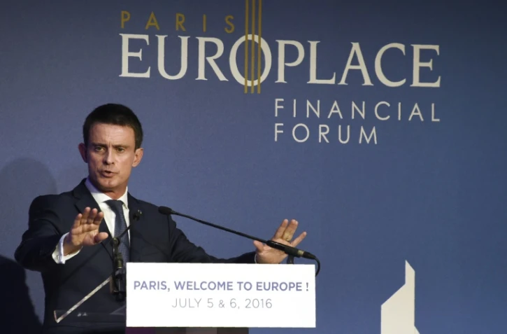 Le Premier ministre français Manuel Valls lors des rencontres financières "Paris Europlace", le 6 juillet 2016 à Paris