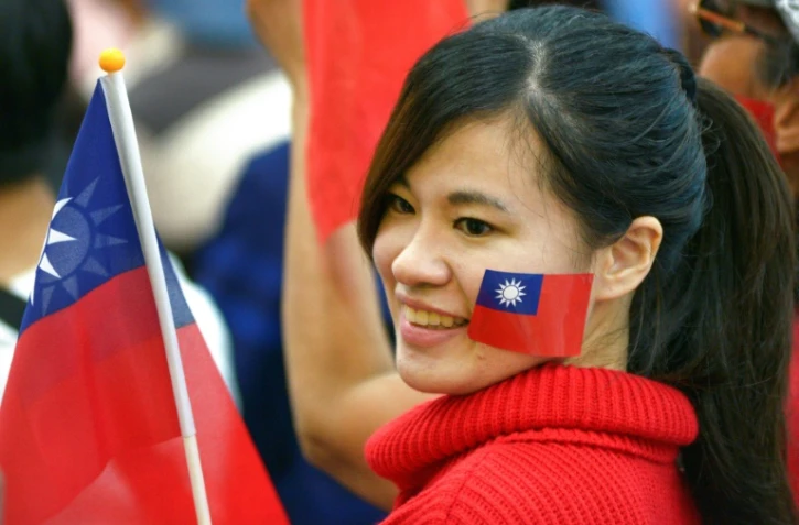 Une supportrice du principal parti d'opposition, le Kuomintang, à Taipei, le 24 novembre 2018