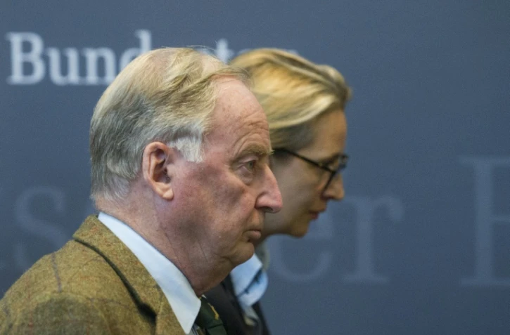 Alice Weidel et Alexander Gauland, leaders du parti nationaliste allemand AfD à Berlin, le 26 septembre 2017