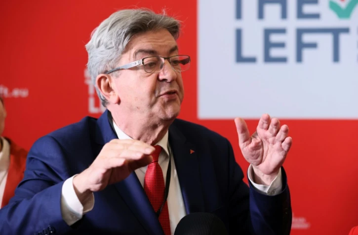 Le leader de la France insoumise Jean-Luc Mélenchon le 10 juillet 2024 au Parlement européen à Bruxelles