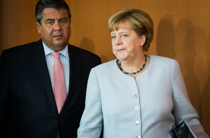 Angela Merkel et Sigmar Gabriel, le 31 août 2016 à Berlin