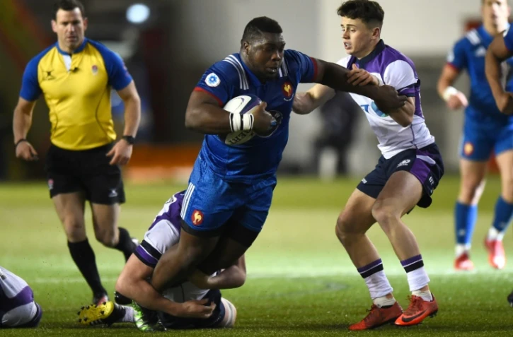 Le pilier Demba Bamba lors du Tournoi des Six nations U20, face à l'Ecosse, le 9 février 2018 à Cumbernauld