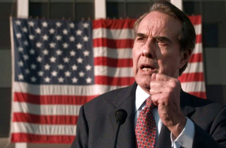 Bob Dole, candidat à la présidence américaine, en février 1996 à Columbus en Géorgie