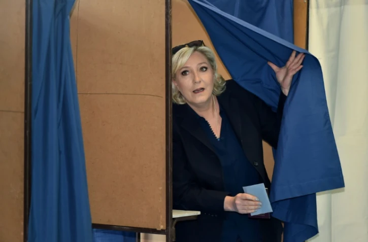 La présidente du Front national, Marine Le Pen, le 18 juin 2017 à Hénin-Beaumont