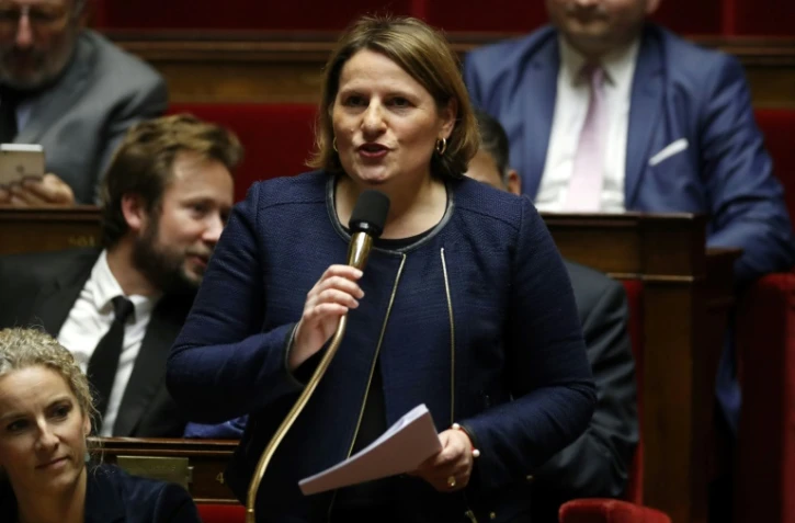 La cheffe de file des députés socialistes Valérie Rabault en novembre 2017 à l'Assemblée 