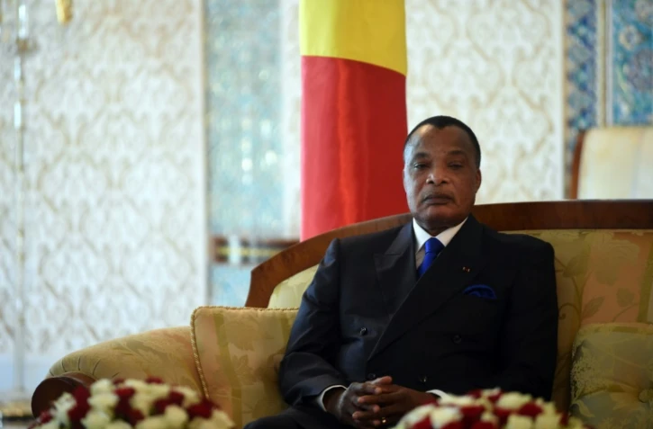 Le président du Congo-Brazzaville, Denis Sassou Nguesso, à Alger, le 27 mars 2017