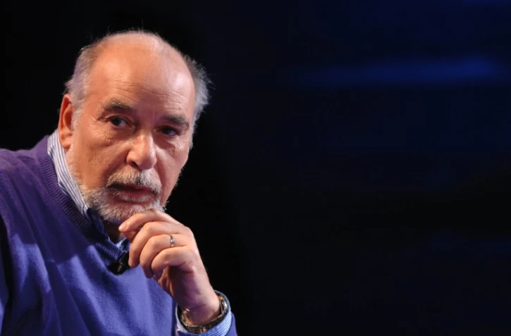 L'écrivain Tahar Ben Jelloun, le 9 janvier 2008 à Paris, à l'enregistrement de l'émission littéraire "Vol de Nuit"