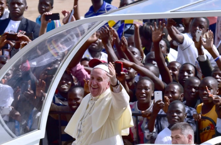 Le pape François, le 28 novembre 2015 à Kampala