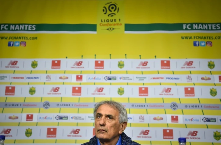 L'entraîneur de Nantes, Vahid Halilhodzic, en conférence de presse au centre d'entraînement de la Jonelière, à La Chapelle-sur-Erdre, le 25 janvier 2019