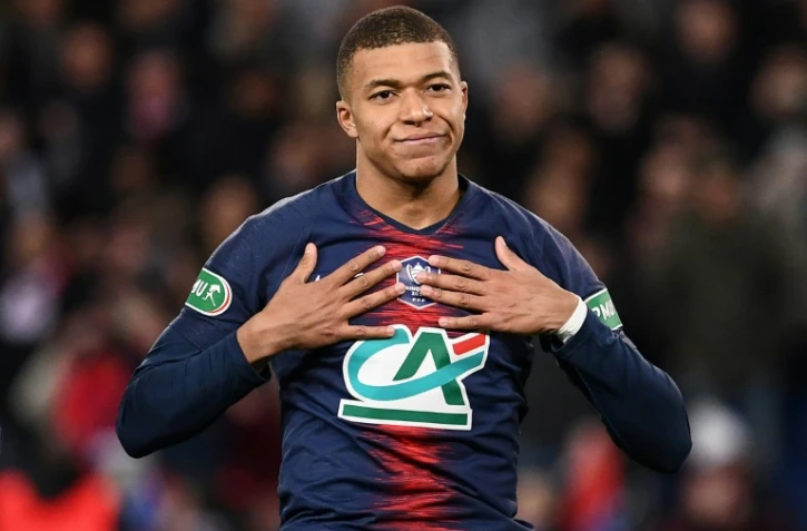 L'attaquant du PSG Kylian Mbappé contre le FC Nantes en demi-finale de Coupe de France le 3 avril 2019 au Parc des Princes