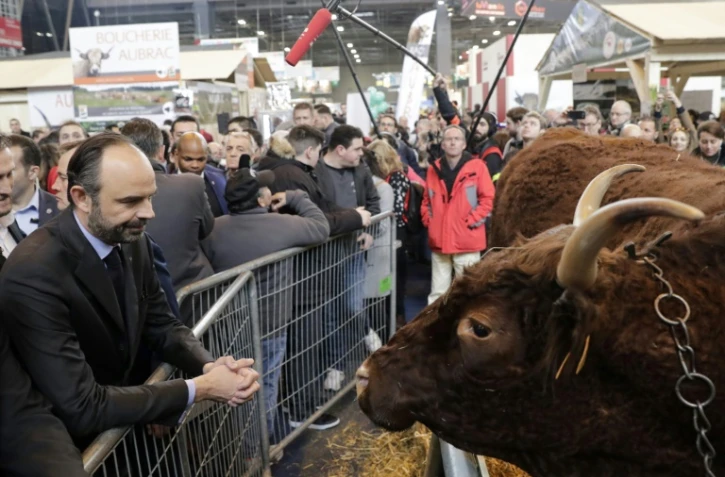 Edouard Philippe au 55e Salon de l'Agriculture à la Porte de Versailles à Paris le 27 février 2018