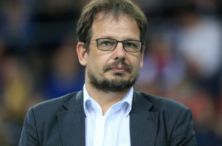 Hajo Seppelt, journaliste de la chaîne allemande ARD, lors des championnats d'athlétisme de Leipzig, en Allemagne, le 27 février 2015