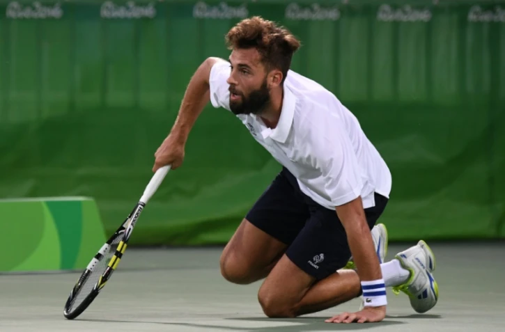Le Français Benoît Paire face à l'Italien Fabio Fognini au 2e tour du tournoi olympique, le 9 août 2016 à Rio  