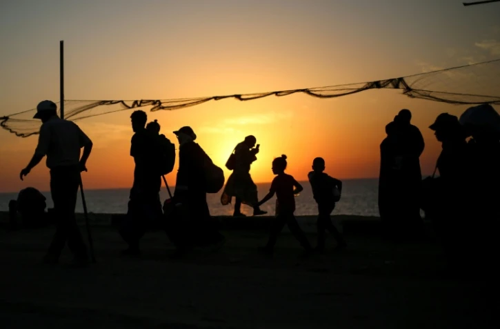 Déplacés palestiniens à Nousseirat, dans le centre de la bande de Gaza, le 23 septembre 2025