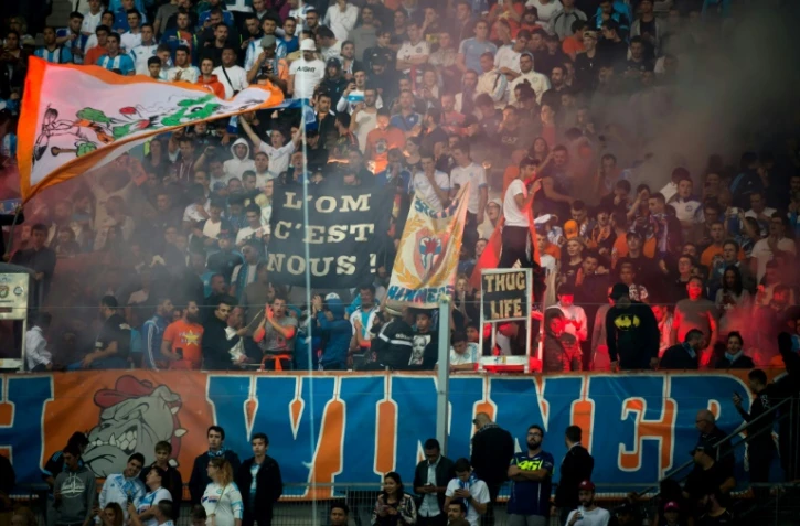 Tribune du stade Vélodrome de Marseille, le 19 octobre 2017 à l'occasion d'un match de l'Europa League