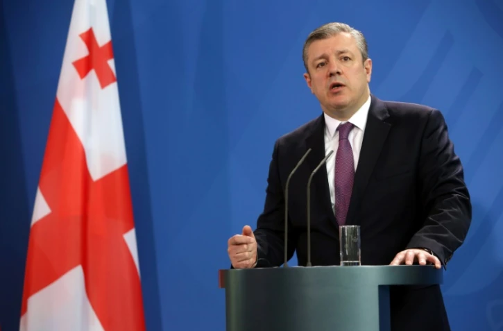 Le Premier ministre géorgien Guiorgui Kvirikachvili en conférence de presse à Berlin en Allemagne, le 15 juin 2016