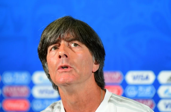 Le sélectionneur de l'équipe d'Allemagne Joachim Löw en conférence de presse, le 26 juin 2018 à Kazan