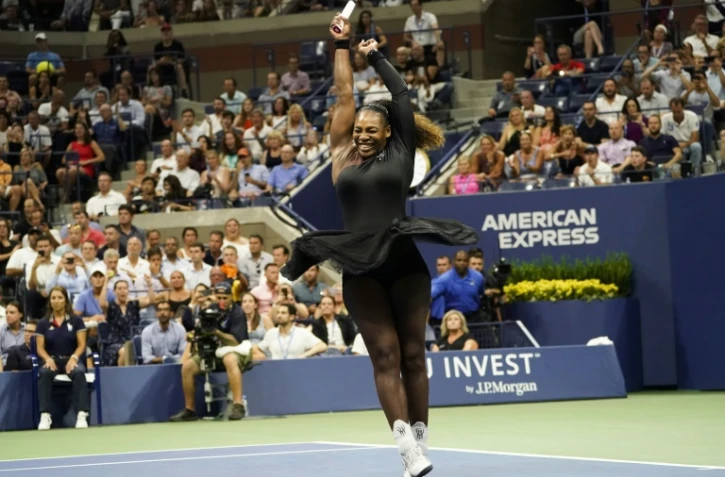L'Américaine Serena Williams élimine en quart de finale la Tchèque Karolina Pliskova à l'US Open, le 4 septembre 2018