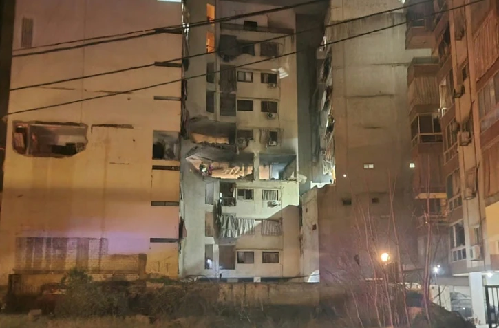 Un appartement du centre de Beyrouth ciblé par une frappe israélienne, le 18 mars 2026