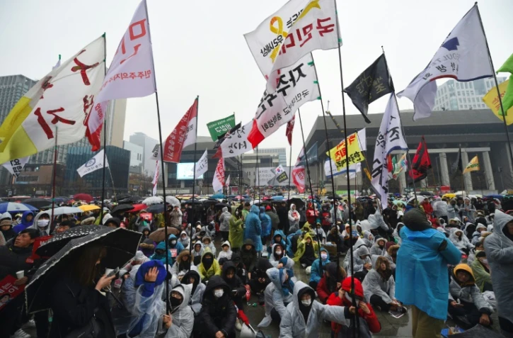 Manifestation le 26 novembre 2016 à Séoul pour réclamer la démission de la présidente Park Geun-Hye 