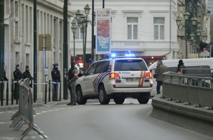 Intervention de la police belge à Bruxelles, le 31 mars 2016