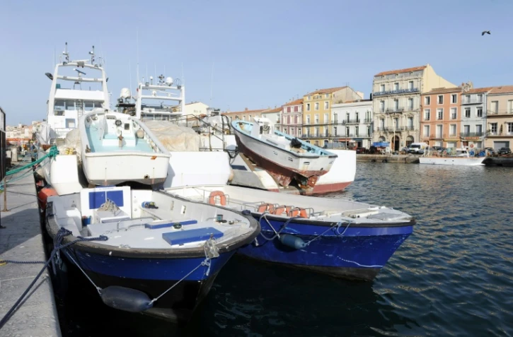 Des bateaux de pêche dans le port de S7te, dans le sud-est de la France, le 2 février 2010