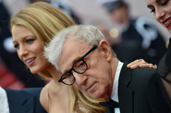 Woody Allen avec l'actrice Blake Lively Ă Cannes en 2016