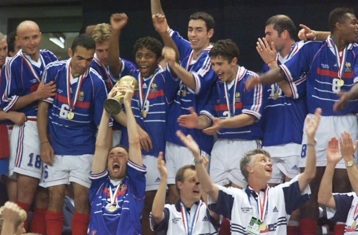 L'équipe de France, championne du monde, au Stade de France, le 12 juillet 1998