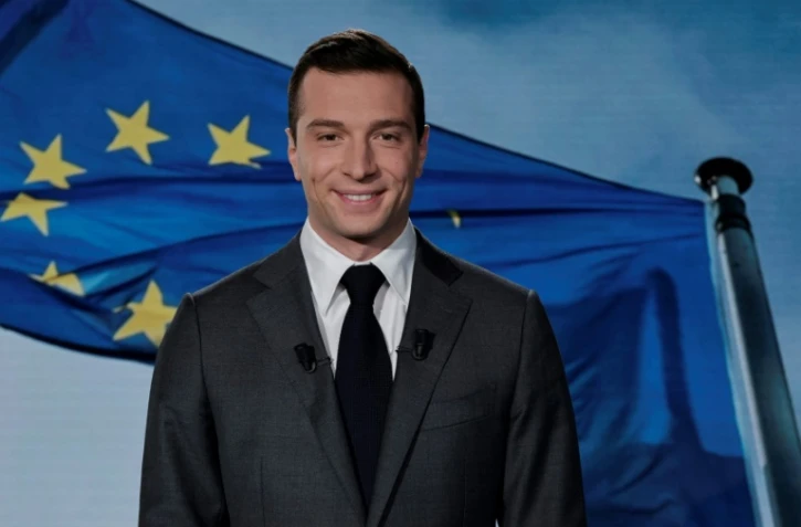 La tête de liste du Rassemblement national (RN) aux élections européennes Jordan Bardella, le 4 juin 2024 à Aubervilliers