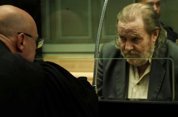 Jacques Rançon (au centre), alias "le tueur de Perpignan", au dernier jour de son procès devant la cour d'assises des Pyrénées-orientales